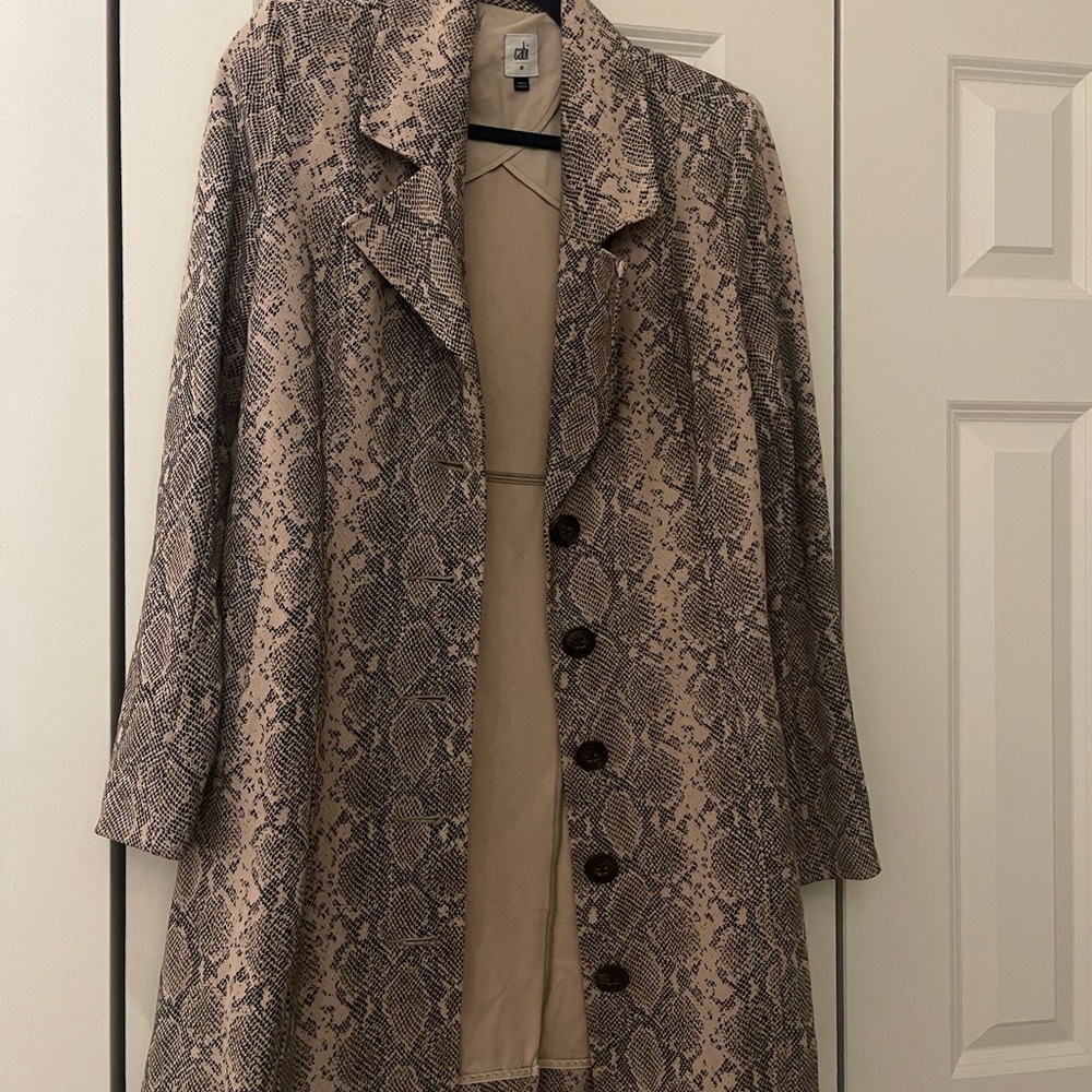 Chic Snake Print Coat